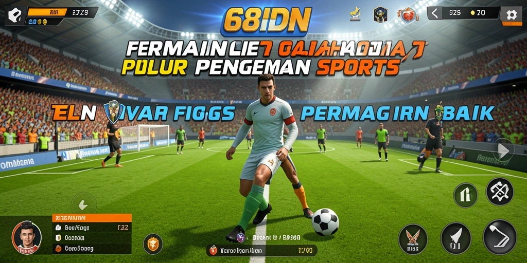Tampilan gameplay seru dari 68IDN yang menghadirkan aksi olahraga nyata.