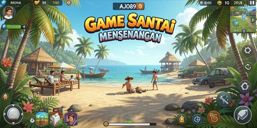 Tampilan gameplay AJO89 yang penuh warna dan menyenangkan.