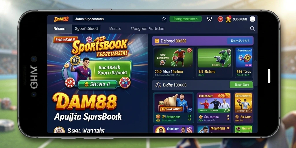 Screenshot utama DAM88 menampilkan interface taruhan olahraga yang menarik.