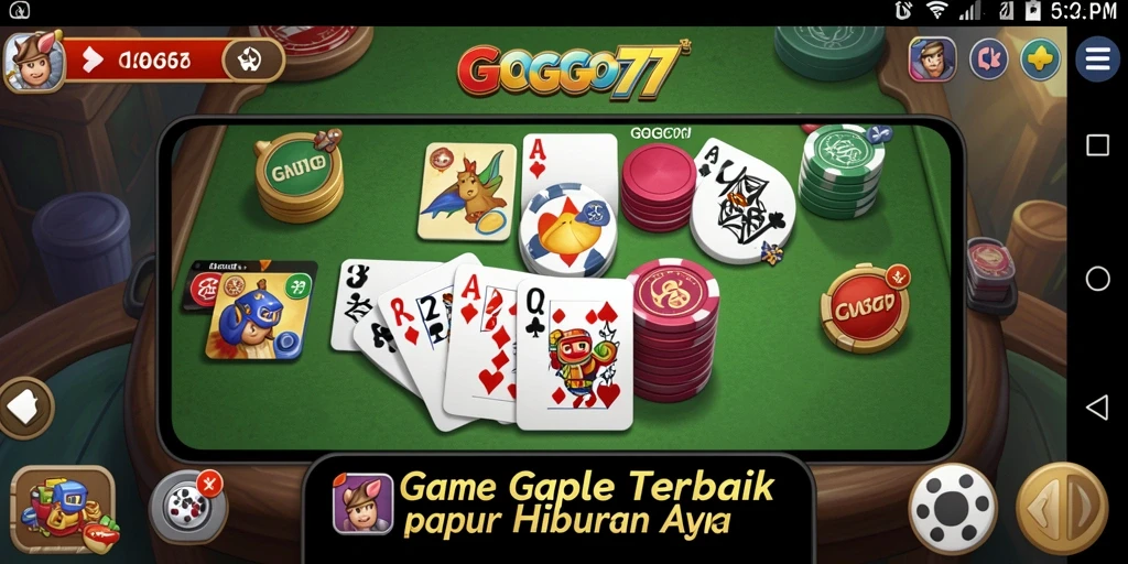 Tampilan gameplay Gaple yang seru dan menarik di GOGO77.