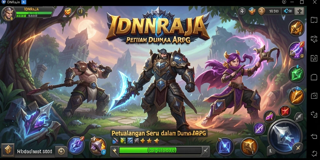 Tampilan gameplay seru dari IDNRAJA, menampilkan aksi pertarungan yang mendebarkan.