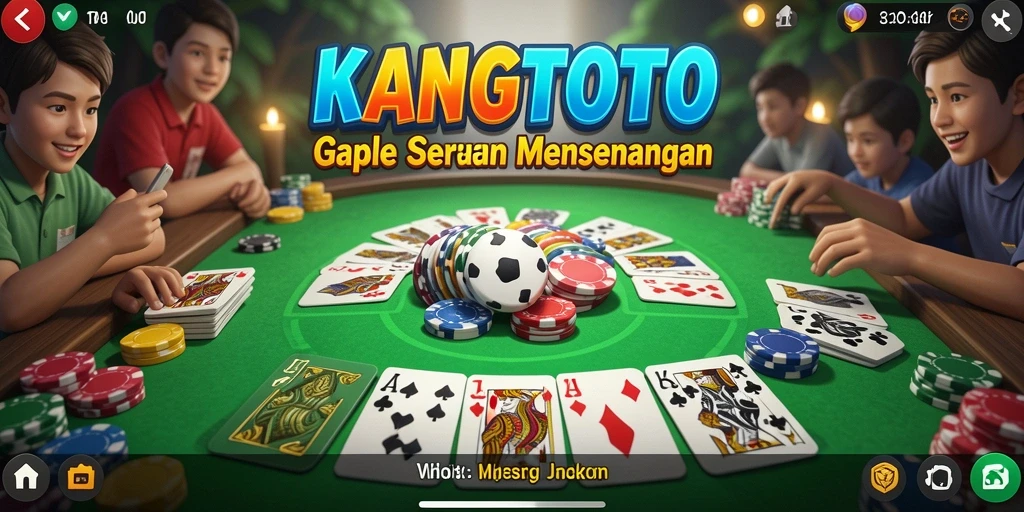 Tampilan gameplay KANGTOTO yang seru dalam permainan Gaple.