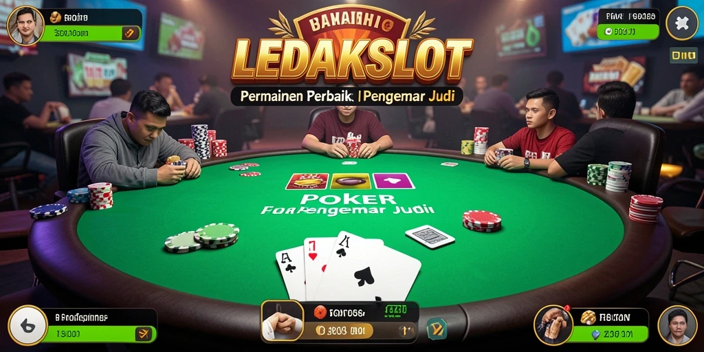 Tampilan gameplay Poker yang seru dan menegangkan di LEDAKSLOT.