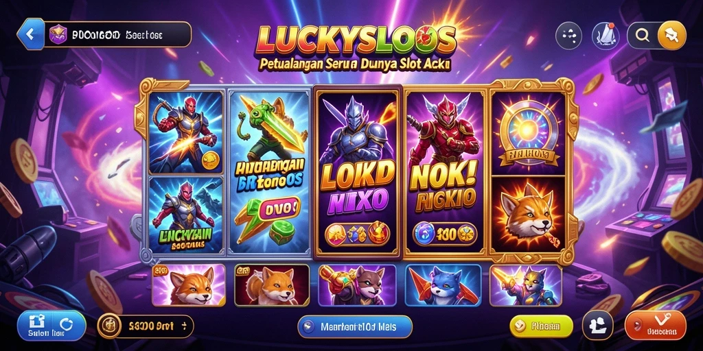 Tampilan menarik dari gameplay seru LUCKYSLOTS.