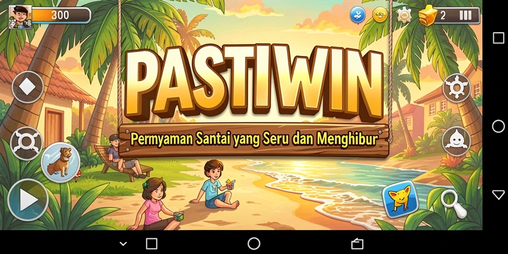 Tampilan gameplay PASTIWIN yang penuh warna dan menarik.