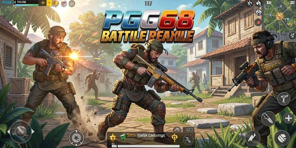 Tampilan permainan PGG68 yang mengesankan dalam genre Battle Royale.