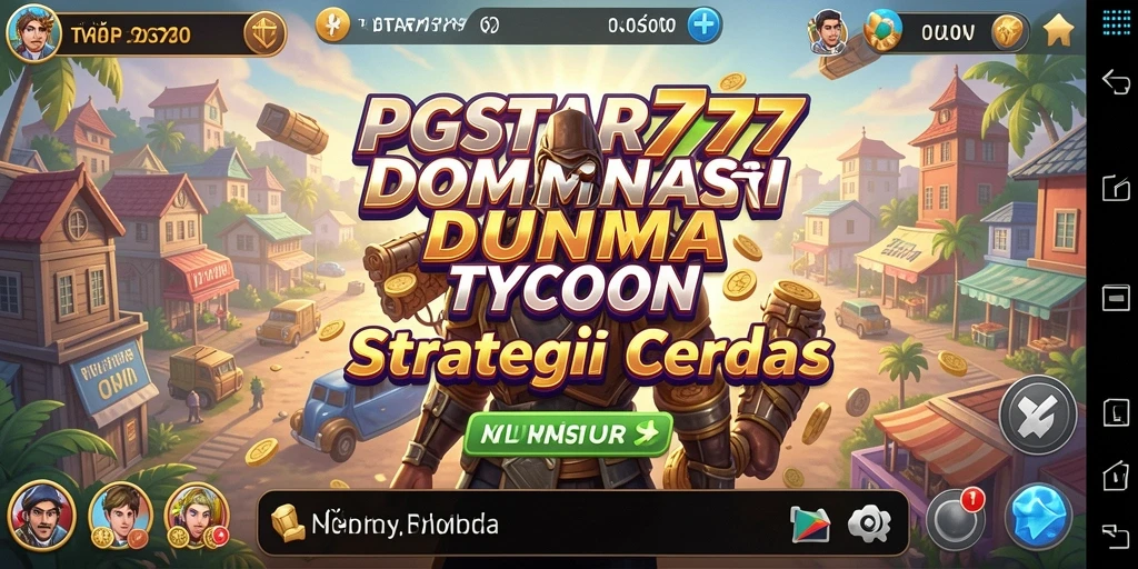 Tampilan gameplay dinamis yang menggambarkan strategi Tycoon.