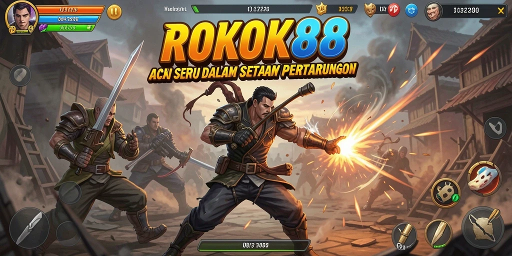 Tampilan menegangkan dari gameplay ROKOK88 yang penuh aksi.
