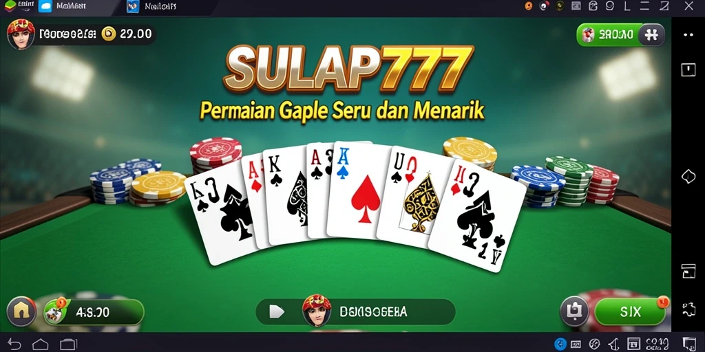 Screenshot gameplay SULAP777 menunjukkan serunya permainan Gaple.