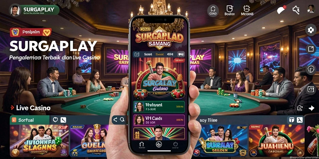Screenshot SURGAPLAY menampilkan gameplay menarik dan interaksi langsung dengan dealer.