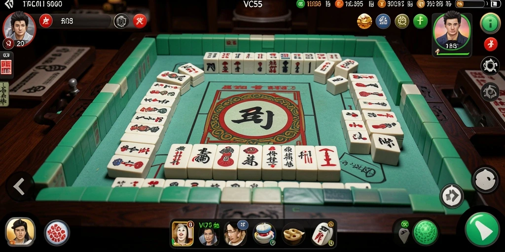 Tampilan gameplay mahjong yang menarik dan menantang.