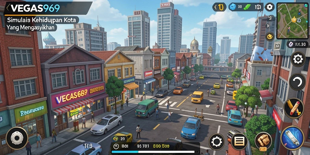 Tampilan gameplay yang memukau dan interaktif dalam VEGAS969.